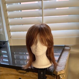 JON RENAU #8 Silky 100% Hand tied monofilament lAuburn Synthetic wig